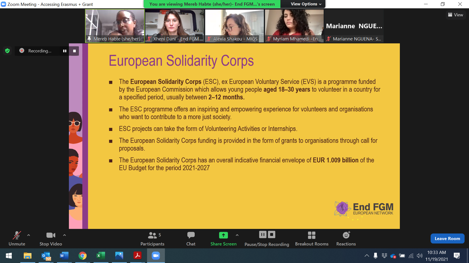 Knowledge-Sharing online event | End FGM
