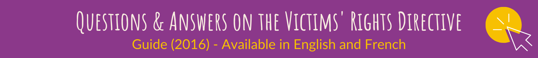 Questions & Answers on the Victims' Rights Directive - Guide (2016)