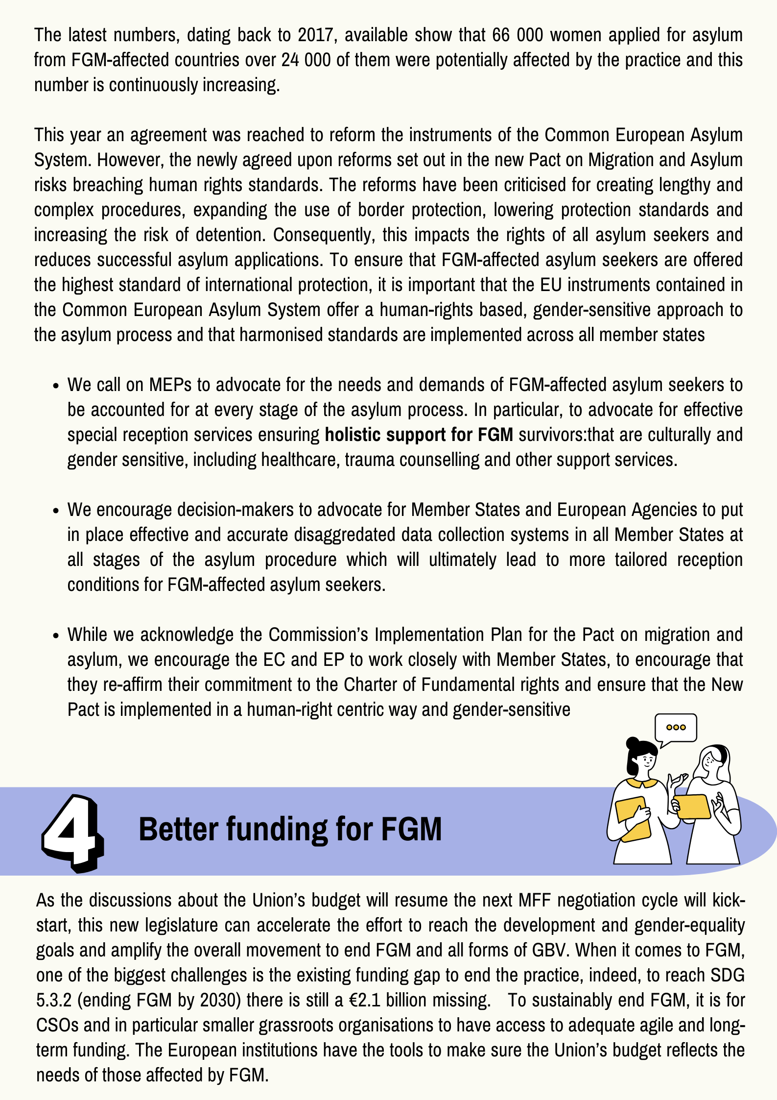 Set of recommendations for the next EU Parliament/Commission | End FGM