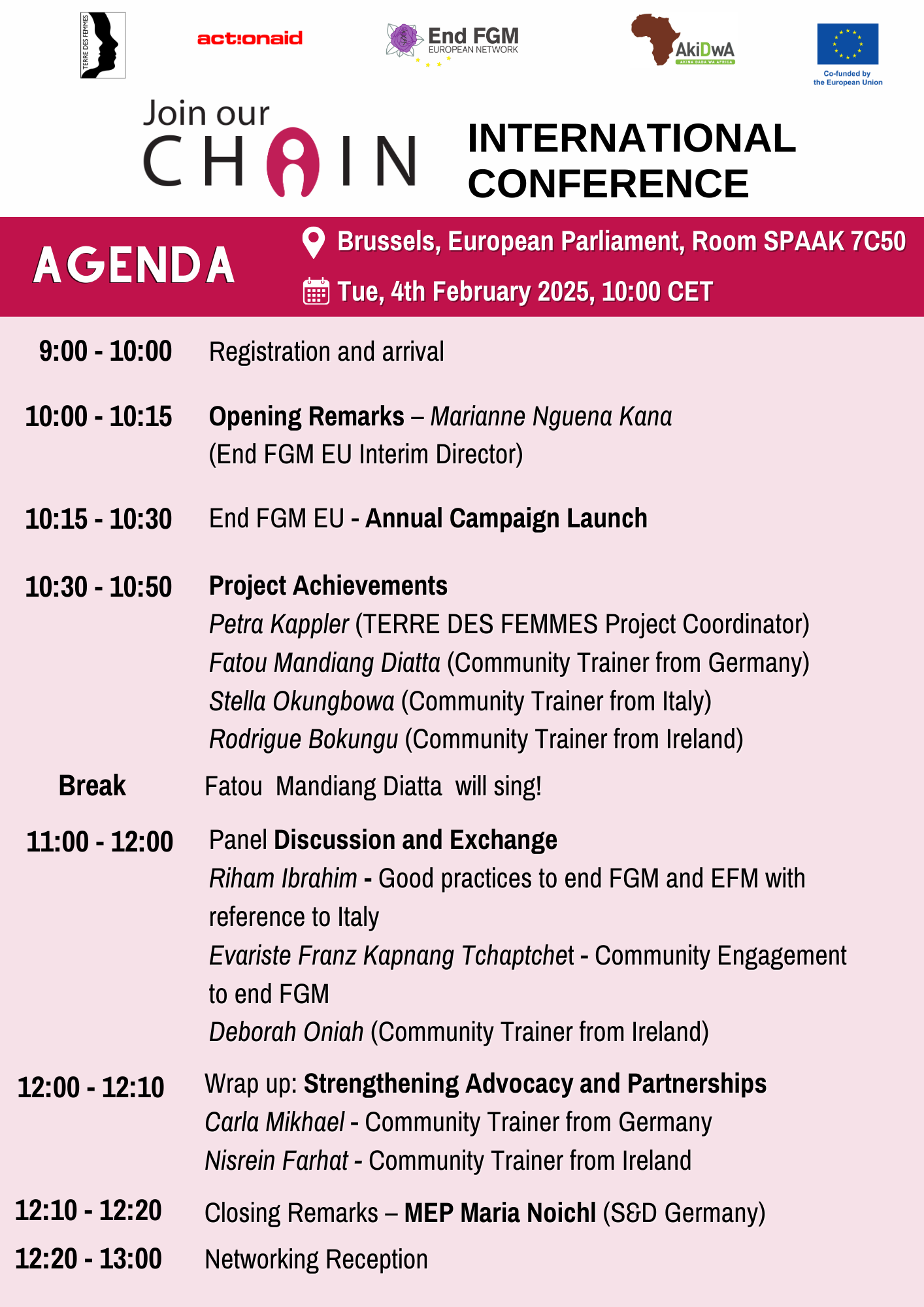 End FGM European Network Hosts Event at the European Parliament to ...